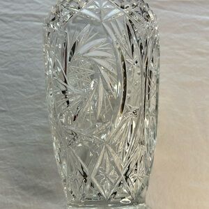 Elegant Crystal Cut Vase